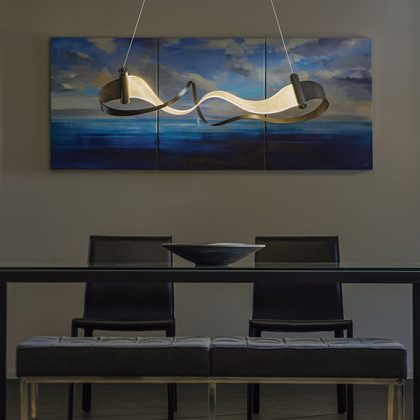 Zephyr luminaire suspendu linéaire DEL Hubbardton Forge