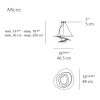 Pirce Suspension Micro Artemide Lighting Dimensions