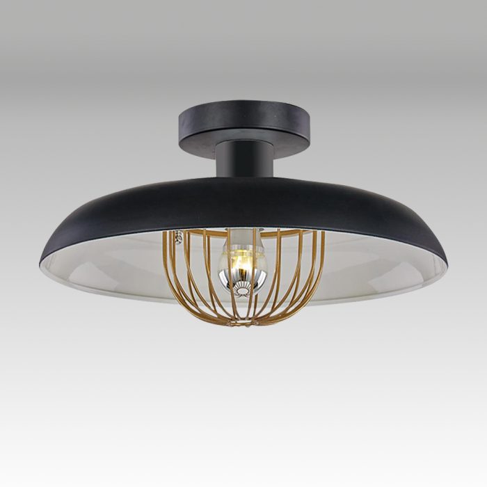 Verona plafonnier cage style industriel