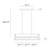 talo d'Artemide suspension linéaire dimensions