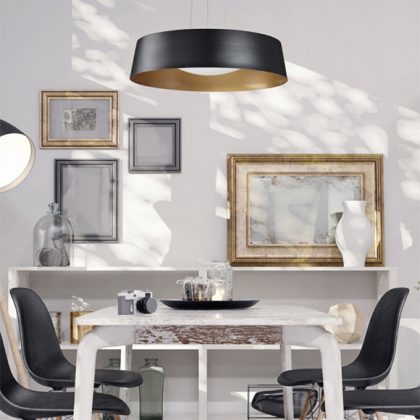 Sampson suspension DEL noir et or