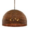 Huxley luminaire suspendu rotin style farmhouse