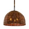 Huxley luminaire suspendu rotin style farmhouse