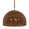 Huxley luminaire suspendu rotin style farmhouse