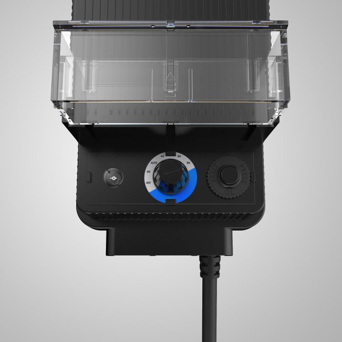 Transformateur extérieur basse tension de 60W avec minuterie et capteur photocellule, 120V AC à 12VAC, résistants aux intempéries.