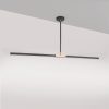 Linéaire classique 49po fini noir, accent laiton