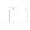 Thin suspendu linéaire DEL dimensions