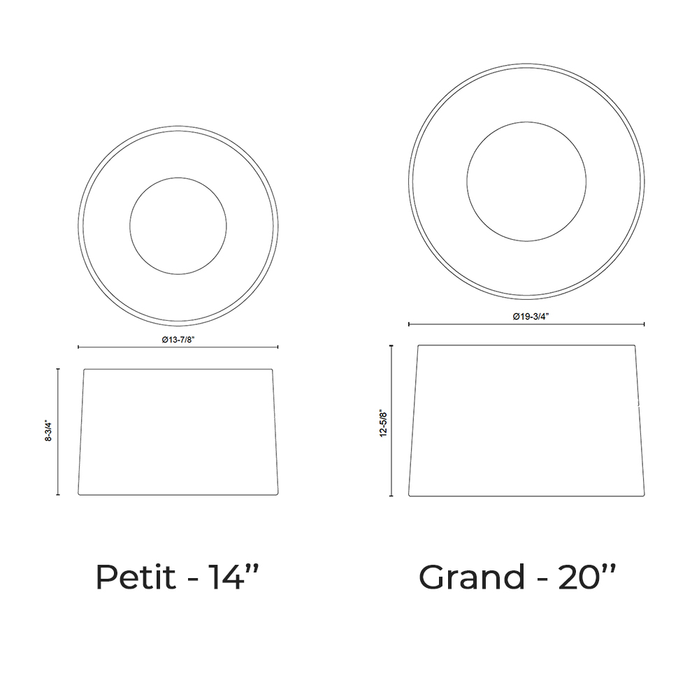 Etta plafonnier LED dimensions